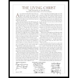 The Living Christ. The Testimony of the Apostles. The First Presidency and Council of the Twelve Apostles of The Church of Jesus Christ of Latter Day Saints 11"x17" Mormon Church Books