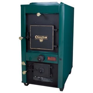 US Stove Company Clayton Wood/Coal Furnace with Draft Kit — Twin 800 CFM Blowers, 160,000 BTU, Model# 1802G  Wood Stoves