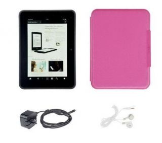 Kindle Fire HD 7 16GB WiFi Tablet with Charger, Case & Earbuds —
