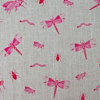 bugs linen fabric by katiemosa