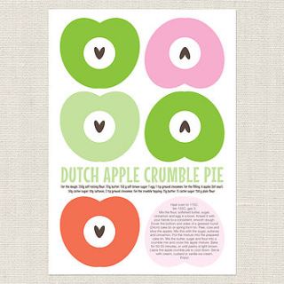 dutch apple pie recipe print by onneke