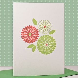 'bouquet' letterpress card by yield ink