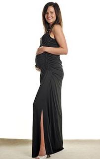 one shoulder maxi maternity dress by bumpalicious maternity