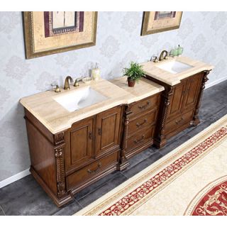 Silkroad Exclusive Bravia 92 Double Bathroom Vanity Set