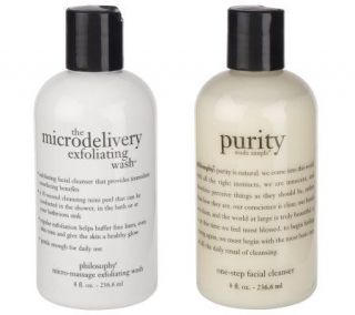 philosophy purity & micro  delivery wash am to pm 8oz. cleansing duo —