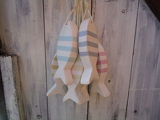 rustic hanging fish decoration by giddy kipper