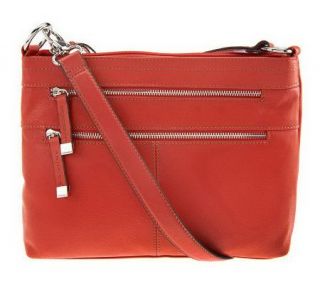 Tignanello Pebble Leather Tech Crossbody Bag —