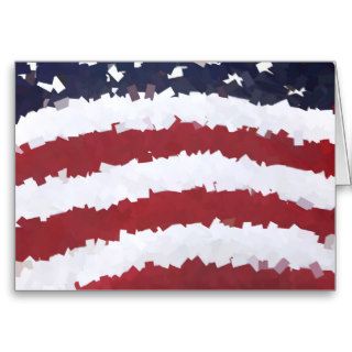 Paper Mache American Flag Greeting Cards