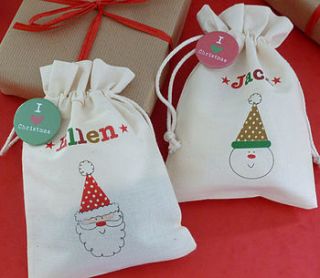 personalised christmas favour party bag by tillie mint