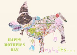 contemporary mother's day puppy dog card by sundaebest