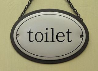 toilet sign plaque by pippins gift company