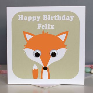 wobbly eyed fox card by stripeycats