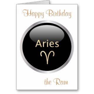 Aries the ram astrology star sign birthday card