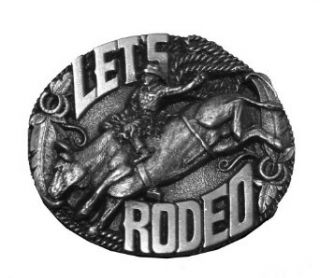 Lets Rodeo Bull Riders Belt Buckle Western Cowboy Clothing