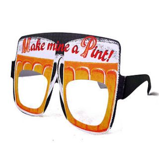 beer goggles male birthday card glasses by tandem green