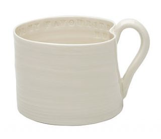 'for my favourite mug' hand thrown mug by gemma wightman ceramics