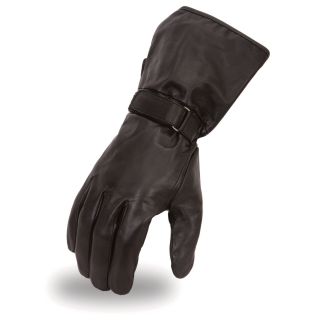 Men's Gauntlet Motorcycle Gloves – Black, XS, Model# FI126GEL  Driving Gloves