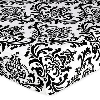 Sweet JoJo Designs   Sbana ajustable para cuna, estampado damasco Sweet Jojo Designs Baby Bed Sheets