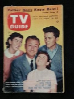 1956 TV Guide Jun 16 Cast of Father Knows Best   New England edition Very Good Entertainment Collectibles