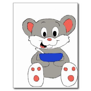 Cute Cartoon Mouse Post Cards