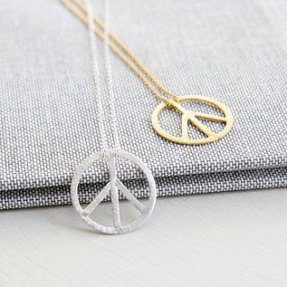precious metal peace charm necklace by myhartbeading