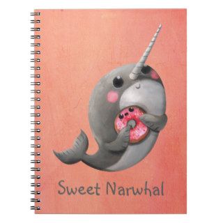 Shy Narwhal with Donut Notebooks