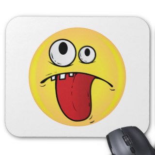 Happy Smiley Face Goofy Mousepads