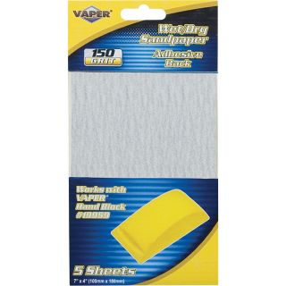 Vaper Sandpaper — 150 Grit, Model# 59150  Sanding Belts, Blocks   Sheets