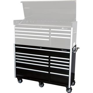 Montezuma Locking 11-Drawer Bottom Rolling Chest Cabinet — 56in.W x 20 1/8in.D x 41 1/2in.H, Model# BK5611TC  Tool Chests