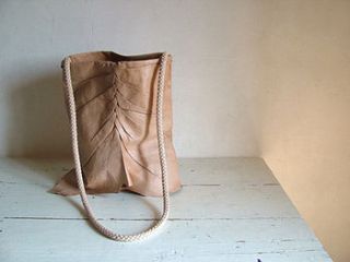 tan leather tote by the estate yard