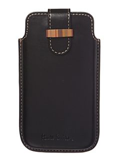 Paul Smith London Moulded stripe tab iphone case Black