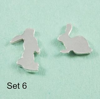 sterling silver rabbit earrings by fragment designs