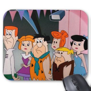George Jetson Fred Barney With Wives Mouse Pads