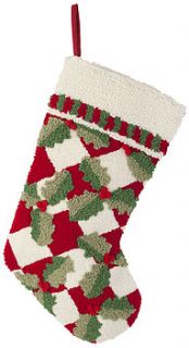 christmas woolly stocking by the contemporary home