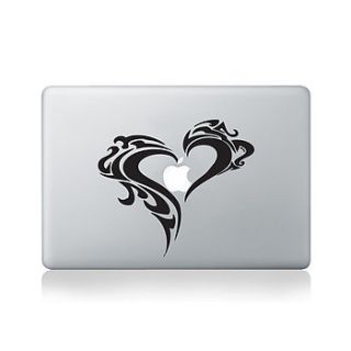 tribal heart decal for macbook by vinyl revolution