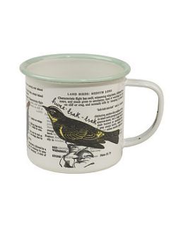 bird mug   enamel by kiki's gifts and homeware