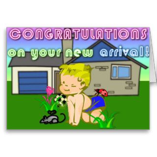 Newborn Baby Congratulations Greetings Card