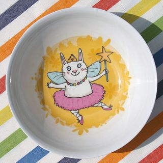 boo bunny child's melamine bowl by cou cou