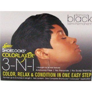 SHORTLOOKS COLORLAXER 3 IN 1 RELAXER KIT (DIAMOND BLACK) By LUSTER'S  Hair Relaxer Creams  Beauty
