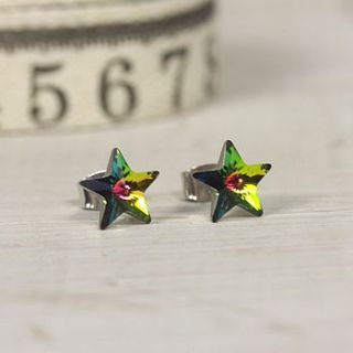 swarovski star stud earrings by lisa angel
