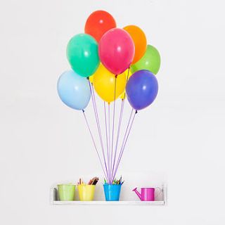 colourful balloons vinyl wall sticker by oakdene designs