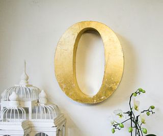vintage metal o, gold leafed by bonnie and bell