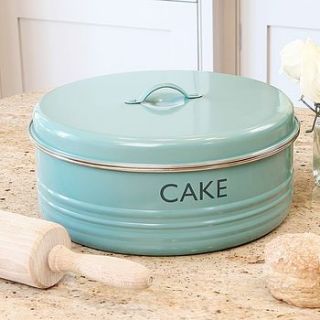 vintage blue cake tin by dibor