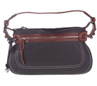 Brighton Hayden Leather Zip Top Shoulder Bag —
