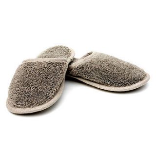 natural linen flax spa slippers by the gorgeous company