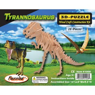 Puzzled T rex 3D Puzzle Wood Craft Construction Kit Building Sets