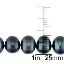 Miadora Black 9 10mm Freshwater Pearl Necklace (18 24 inches) Miadora Pearl Necklaces