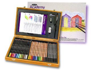 Art Pencil Set in Wood Box Makes an Impressive Gift  Artists Drawing Sets 
