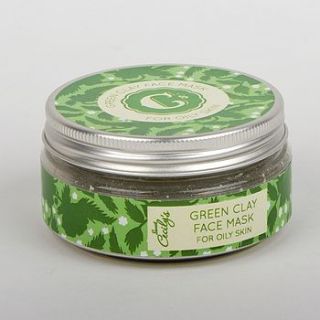 green clay face mask by sweet cecily's