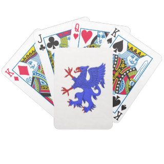 Griffin Rampant Azure Playing Cards